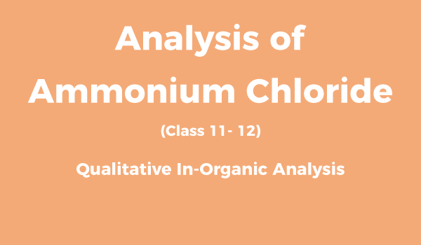 Analysis of Ammonium Chloride